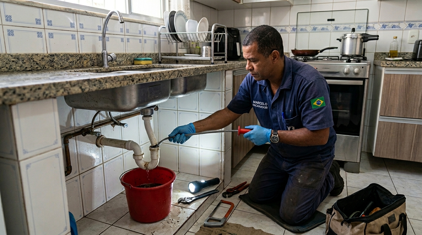 Desentupimento de canos com jato de alta pressão em Contagem-MG